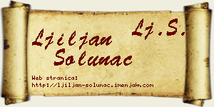 Ljiljan Solunac vizit kartica